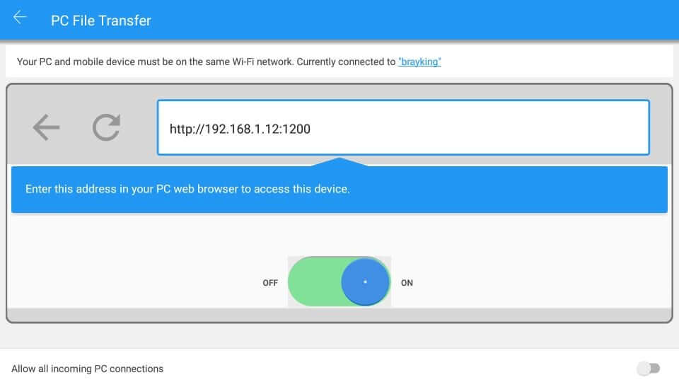 Copy Paste the Address on PC Browser