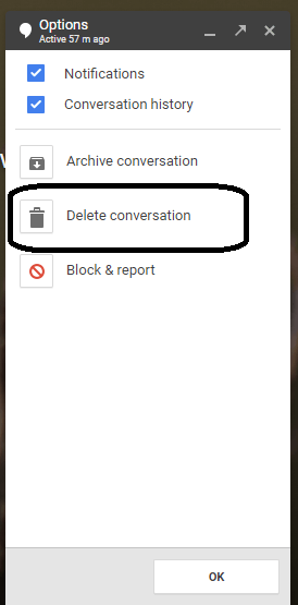 delete Sent Message on Hangouts