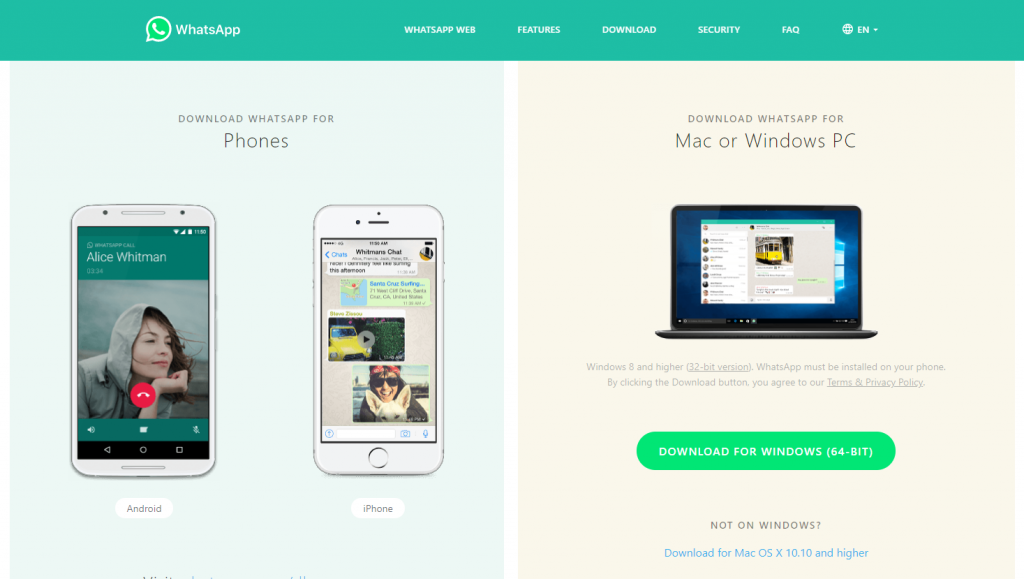 Download WhatsApp on Windows and Mac