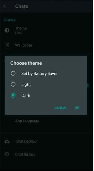 How to Enable WhatsApp Dark Mode?