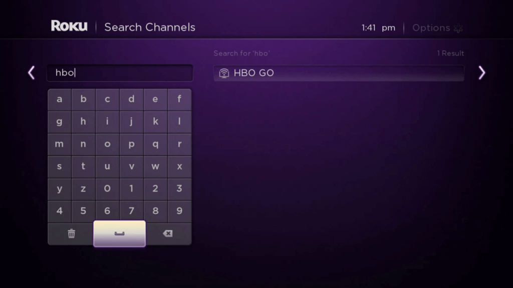 HBO GO on Roku