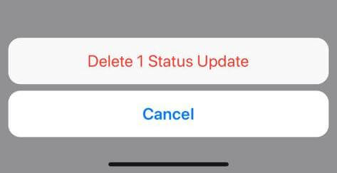 Delete WhatsApp Status on iOS