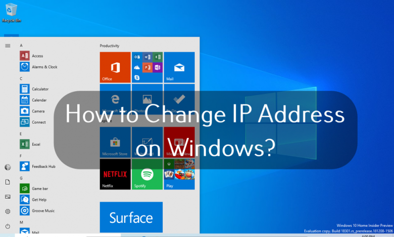 Change IP Address on Windows