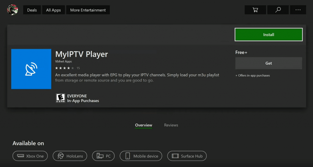 MyIPTV Player on Xbox One