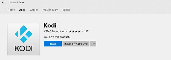 install Kodi on Xbox using the Microsoft Store