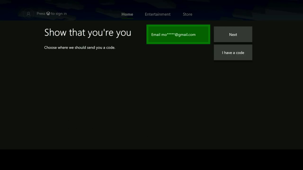 Reset Password on Xbox