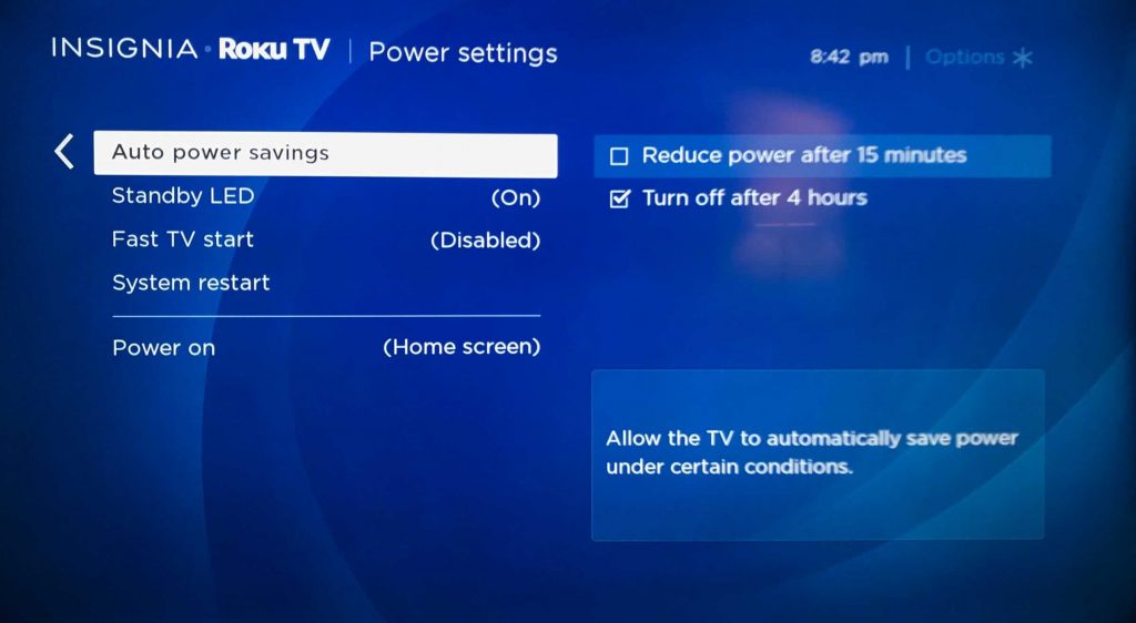 Select a Power Saving mode