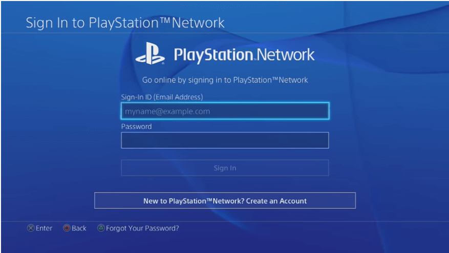 Sign up for PlayStation Network