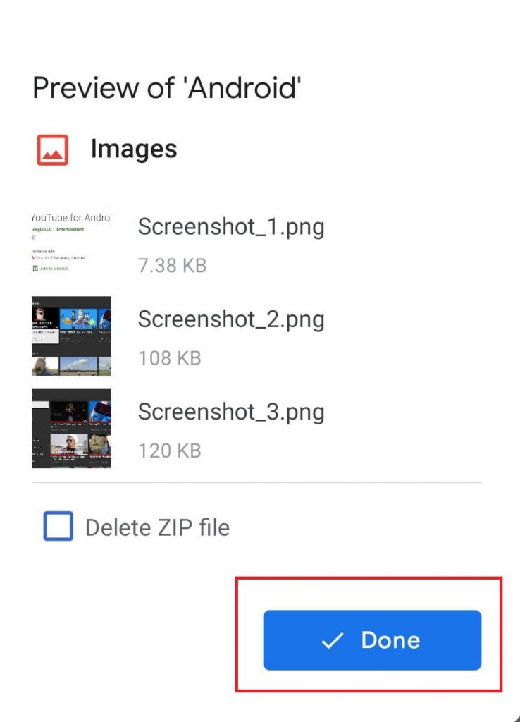 Unzip Files on Android