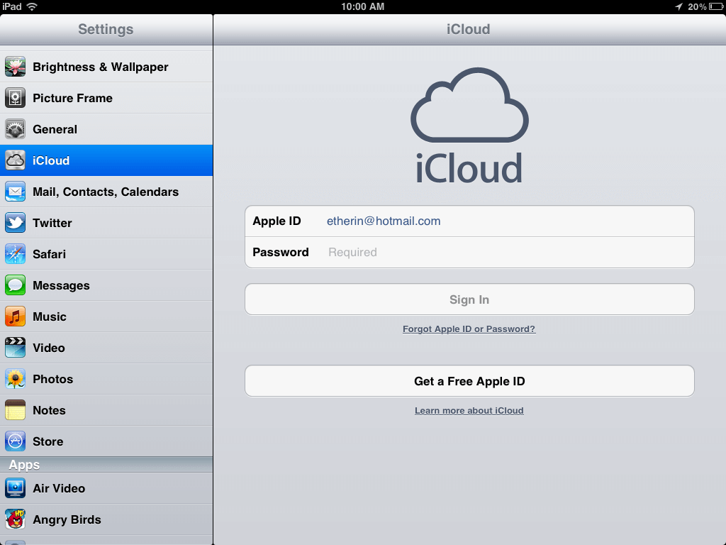 Using iCloud