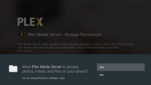 Allow Plex to Access Media on Shield TV