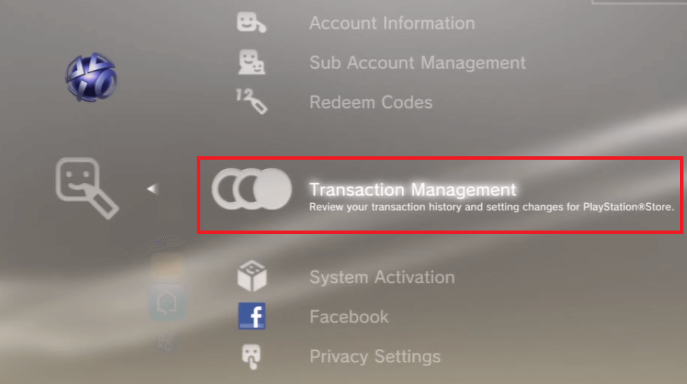 Select Transaction Management 