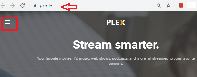 Visit Plex official website