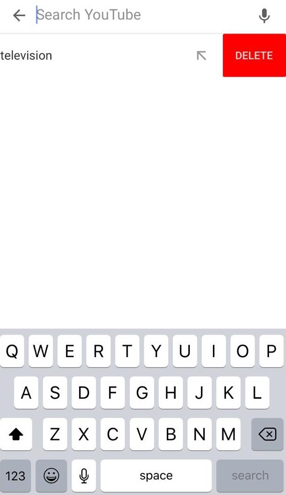 Delete Search History on Youtube