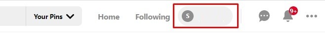 Click on the profile icon - How to Delete Pins on Pinterest?