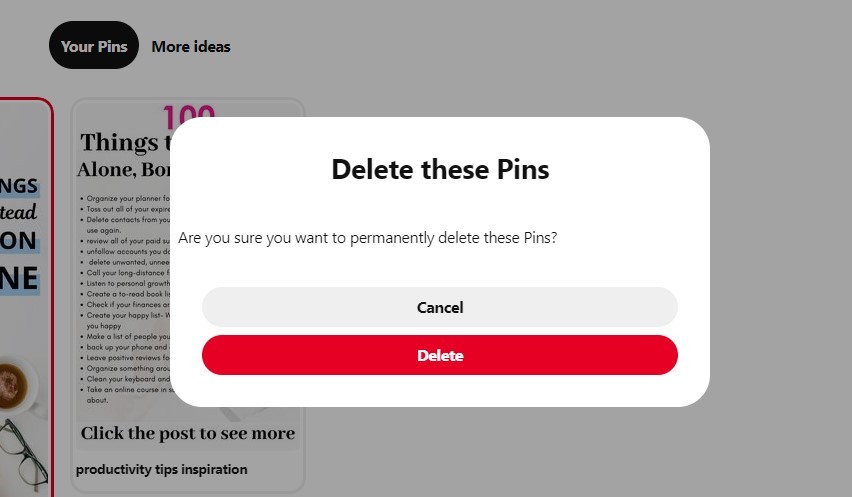 How to Delete Pins on Pinterest?