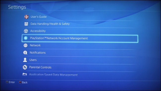 Highlight PlayStation Network or Account Management