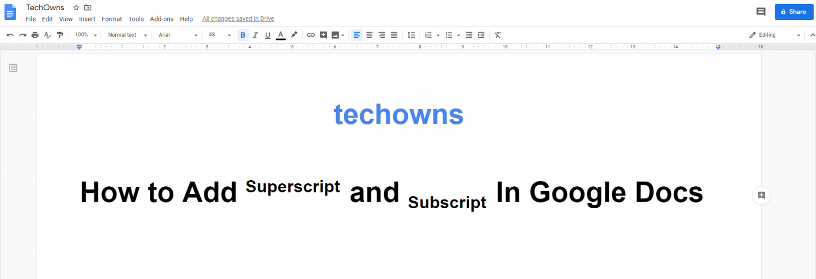 How to Superscript and Subscript In Google Docs [12 Easy Ways