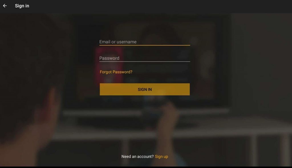 Login to Plex app on PS4 console