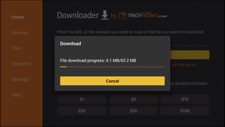 Kodi on Firestick using Downloader App