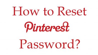 Reset Pinterest Password