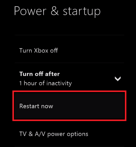 Select Restart now