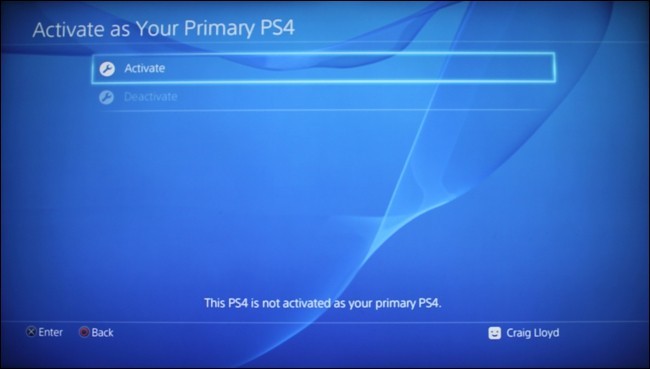 Select Activate: How to Reset PS4 