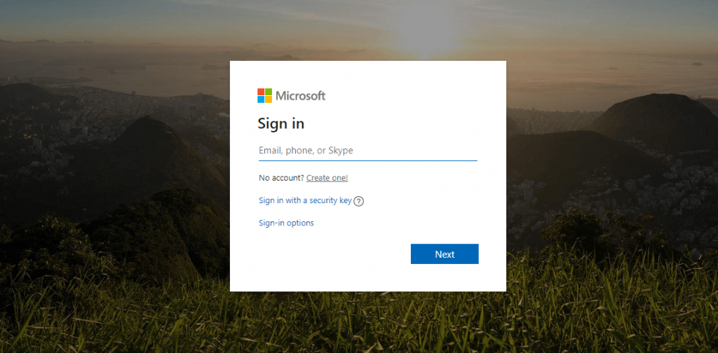 Sign in to Microsoft Account