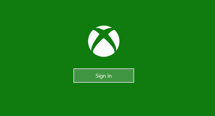 sign in with your Xbox account
