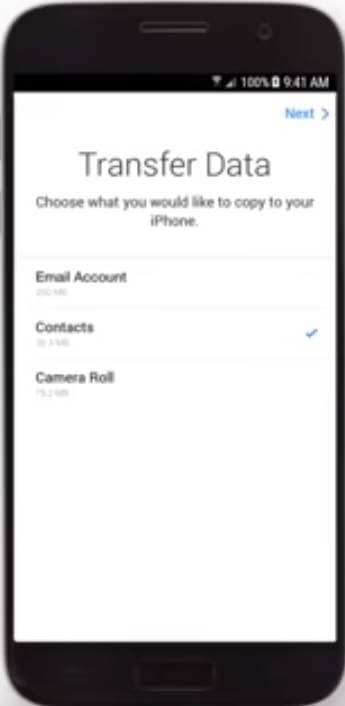 Transfer Contacts from Android to iPhone