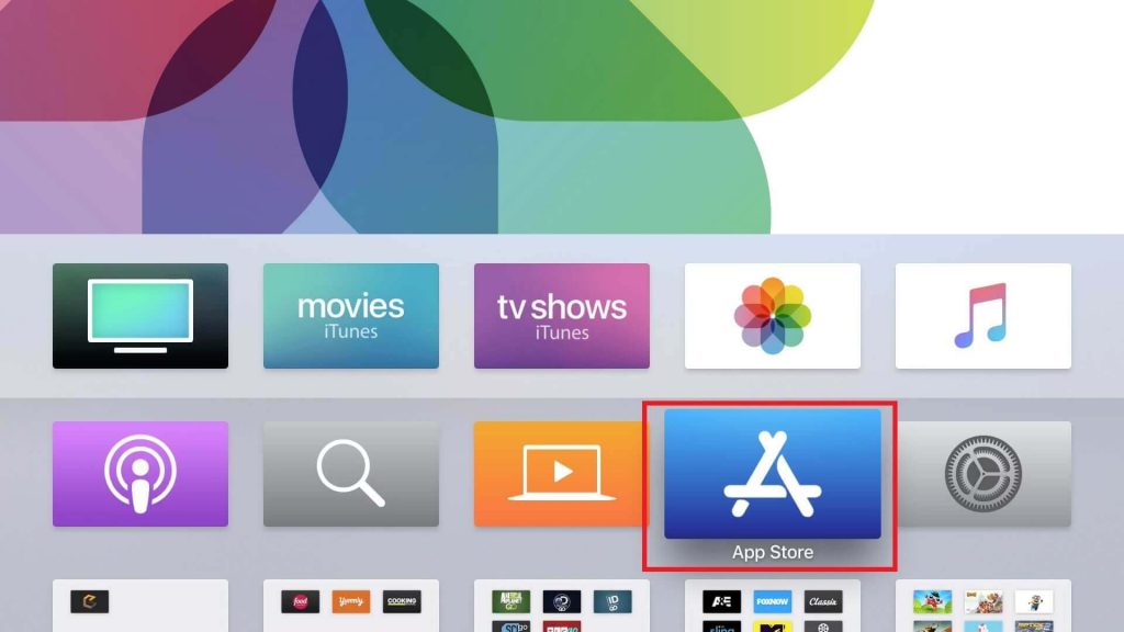 Open the Apple TV App Store