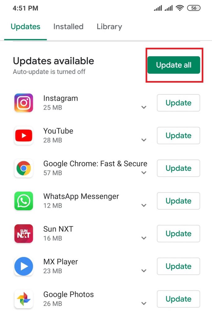 upgrade apps
