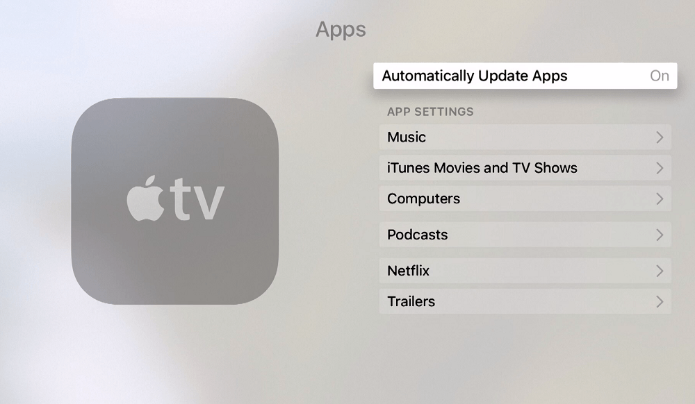 Update Apps on Apple TV Automatically 