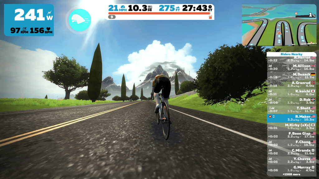 Zwift on Apple TV