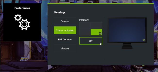 disable NVIDIA overlay