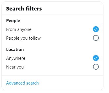 Advanced Search on Twitter