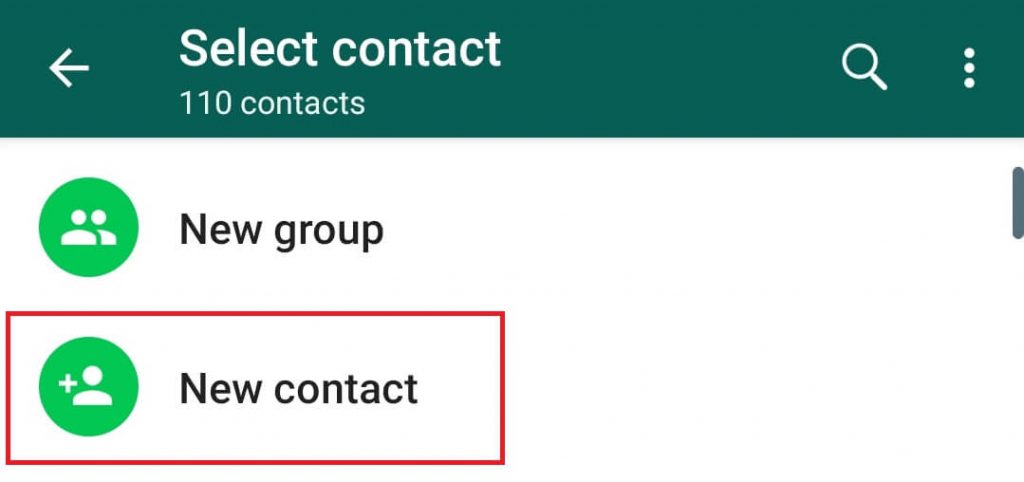 New contact