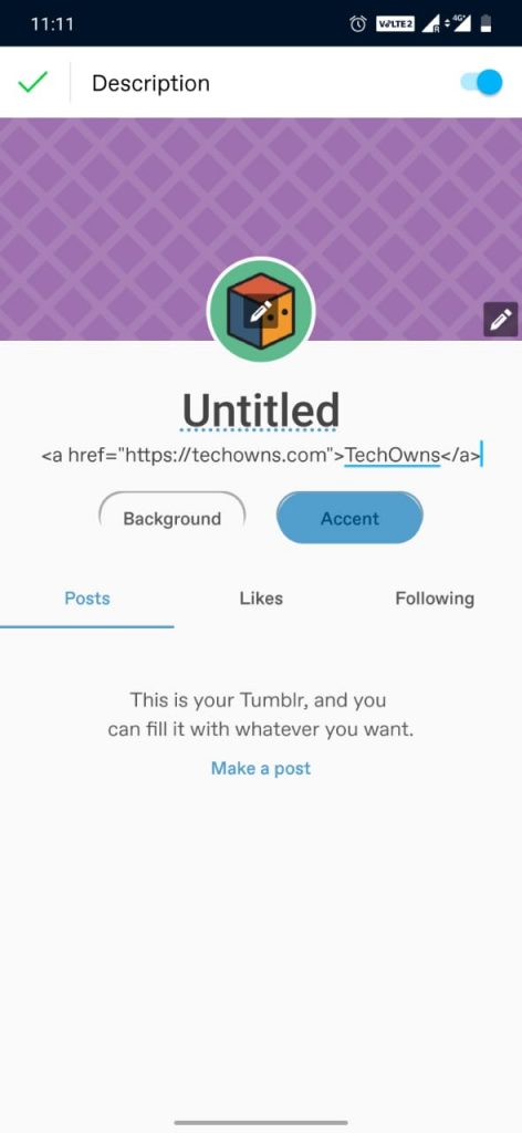 How to Add Links to Tumblr Bio