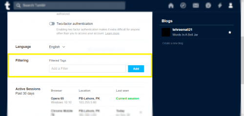 How to Block Tags on Tumblr