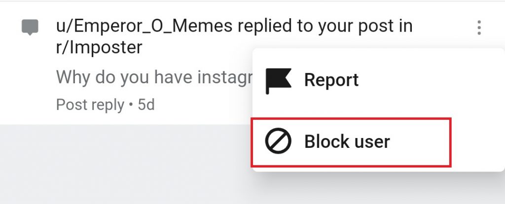 Block Someone on Reddit