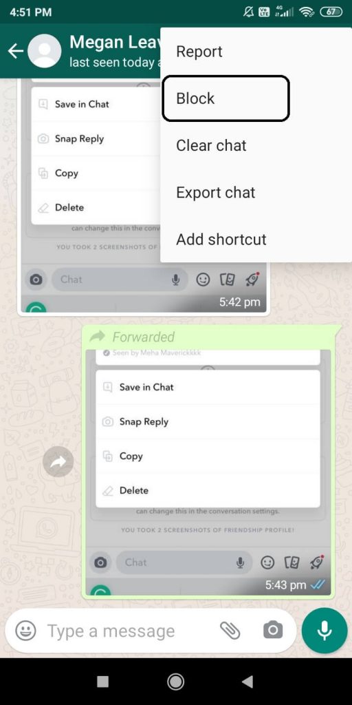 How to Block someone on Whatsapp