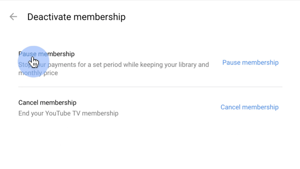Pause Membership