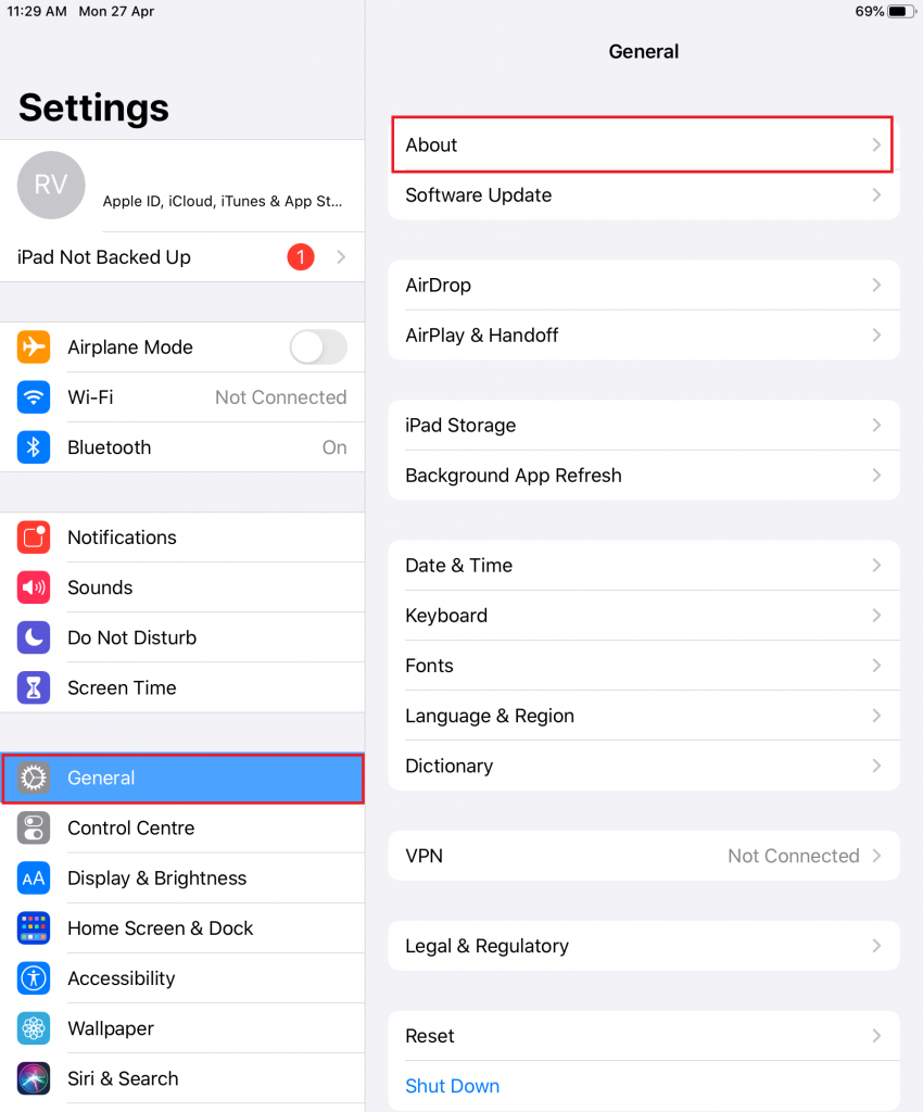 Settings on iPhone and iPad