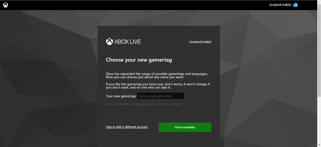 Change Xbox Gamertag