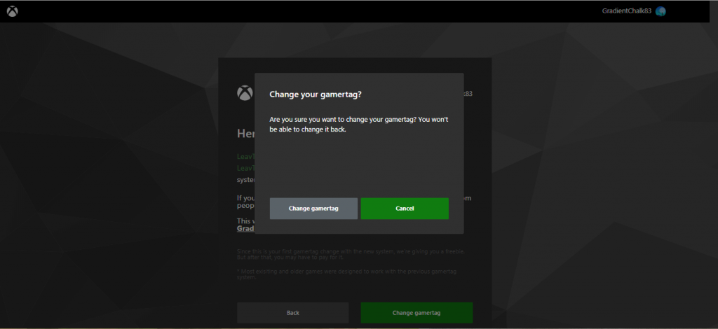 Change Xbox Gamertag