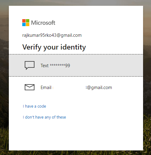 Verify identity
