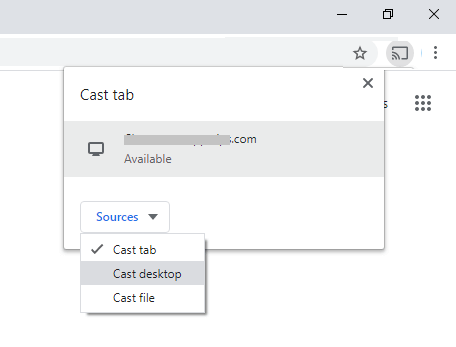 Choose Cast tab