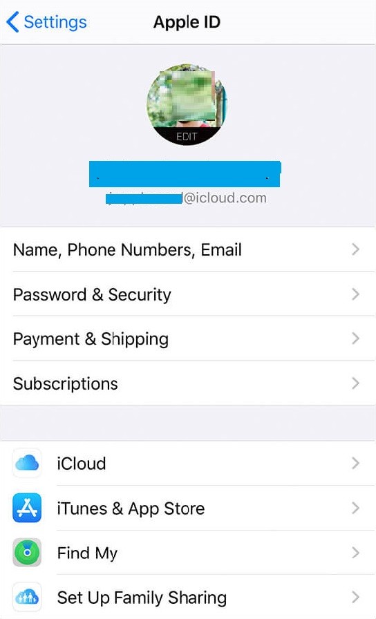 Choose iCloud