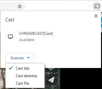 Select Cast tab option