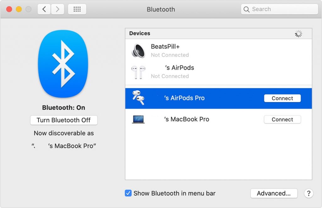 Connect AirPods to Mac